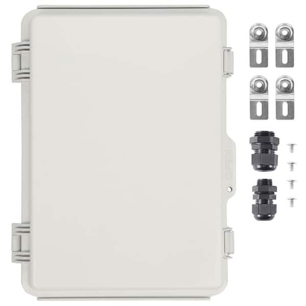 Outdoor Electrical Junction Box, 16.9 x 12.99 x 7.09 in. ABS Plastic Electrical Enclosure Box with Stainless Steel Latch