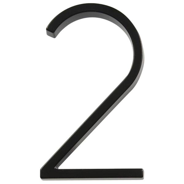 Everbilt 5 in. Black Floating or FLush House Number 2 30726 - The Home ...