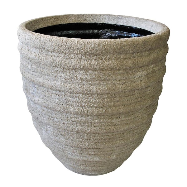 Norwich 22 in. Natural LavaStone Planter