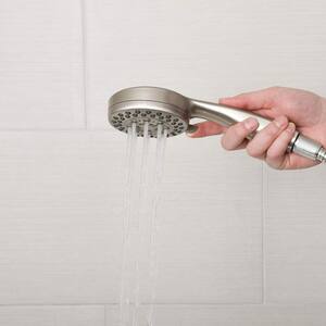 5-Spray Patterns with 2.5 GPM 3.72 in. Wall Mounted Handheld Shower Head High Pressure Head in Brushed Nickel