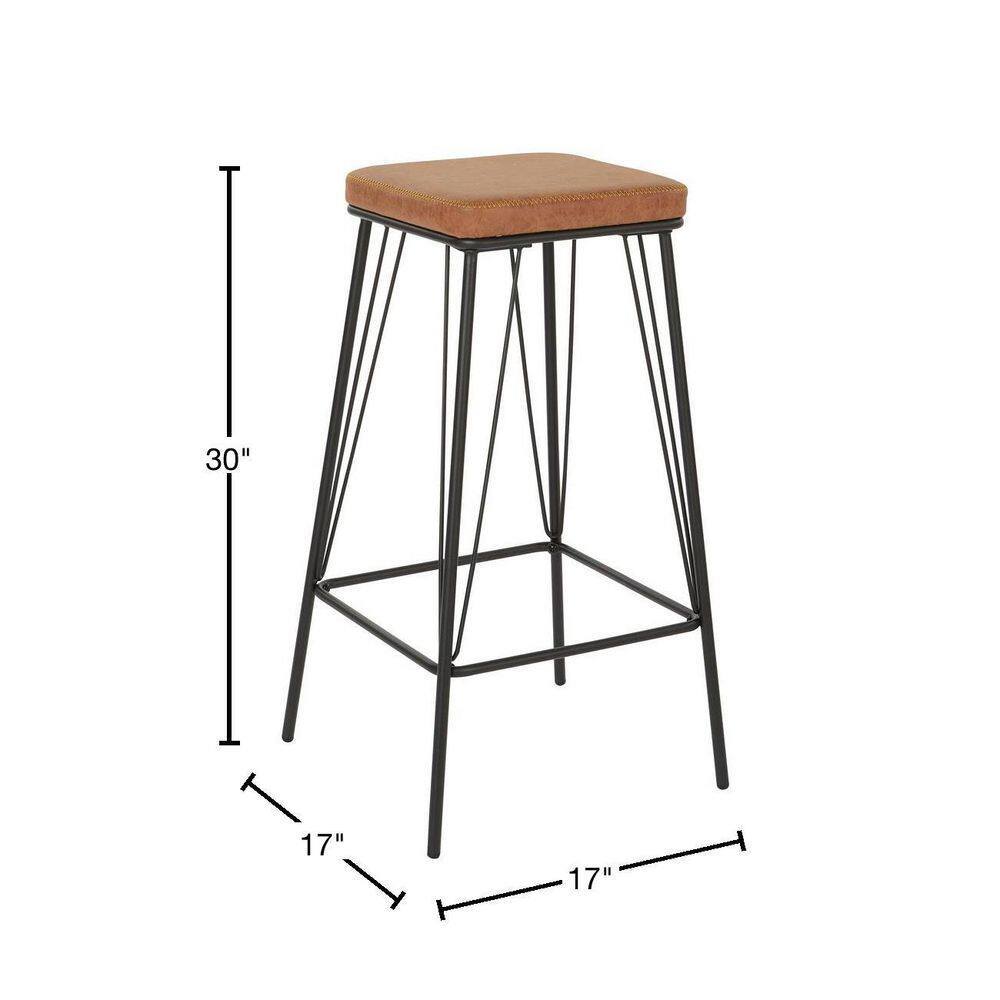 Mayson Contemporary 30" Sand PU and Steel Barstool