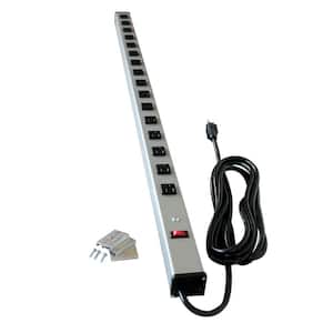 Wiremold 16-Outlet 15 Amp Industrial Power Strip with Lighted On/Off Switch, 15 ft. Cord
