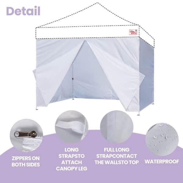 Tradesparker Series 10 ft. x 20 ft. Black Pop-Up Canopy Tent