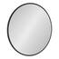 Kate and Laurel Medium Round Black Modern Mirror (32 in. H x 32 in. W ...