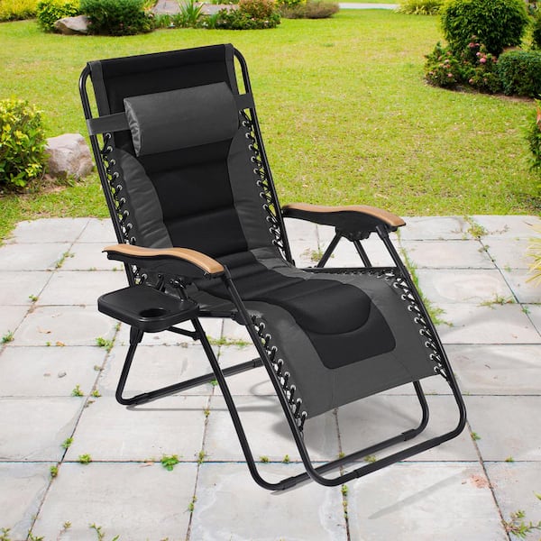 Beige Best Choice Products Folding Orbital Zero Gravity Lounge Chair w/Removable Pillow