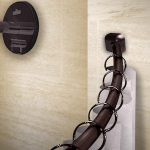 41-72 in. Curved Shower Curtain Rod with Rust Prevention in Bronze
