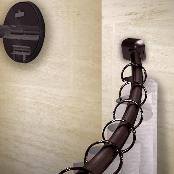 Curved Shower Curtain Rod, 24 40 Inch Shower Curtain Rod Bronze