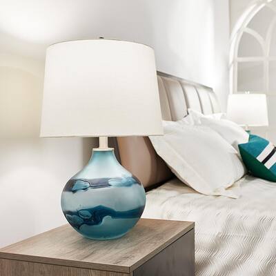 Lamp Set of 4 Living Room Floor Table Warm Light Bedroom Accent Shade Dark Brown