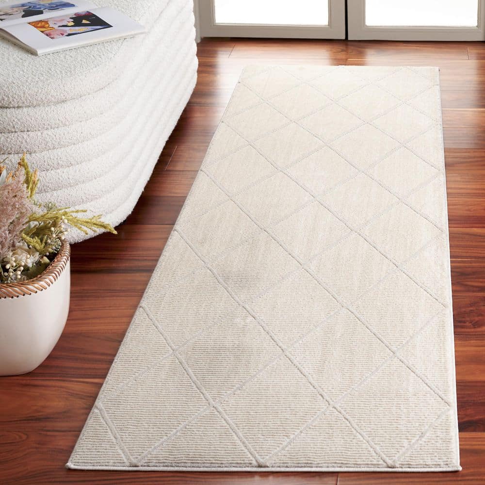 Revive 2 ft. x 8 ft. Ivory Diamond Solid Runner Rug price history on PriceWatchPro