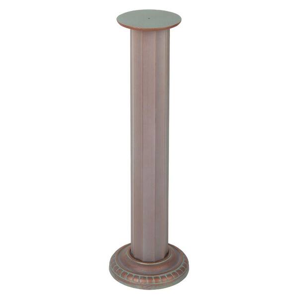 Whitehall Products Copper Verdigris Aluminum Roman Sundial Pedestal