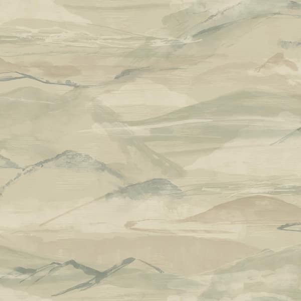 Chesapeake 20.50 in. W x 396 in. L Moss Bozeman Mountains Wallpaper Sample
