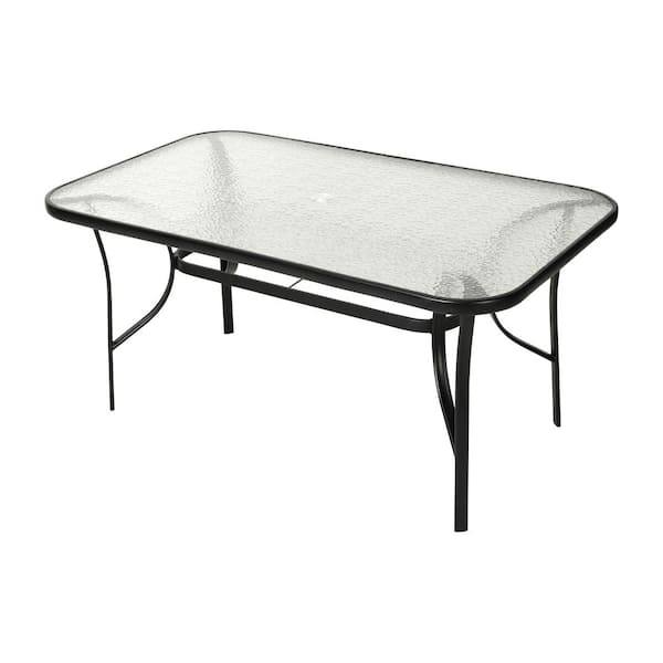 Unbranded Black Rectangle Steel Outdoor Side Table