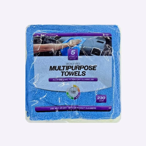 Multi-Purpose Microfiber Cleaning Towels 5PK