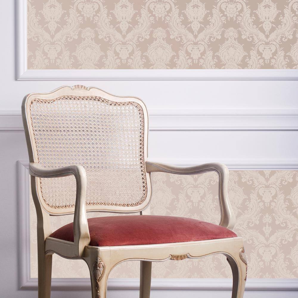 Bisque Damask Self-Adhesive Removable Wallpaper Roll