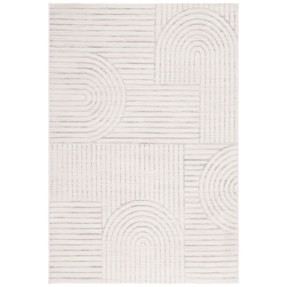 Elmhurst 8 ft. x 10 ft. Ivory/Gray High-Low Geometric Area Rug price history on PriceWatchPro