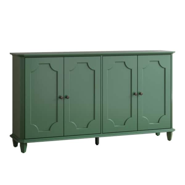 62.99 in. W x 13.97 in. D x 36 in. H Bathroom Green Linen Cabinet with Soft Close Hinges