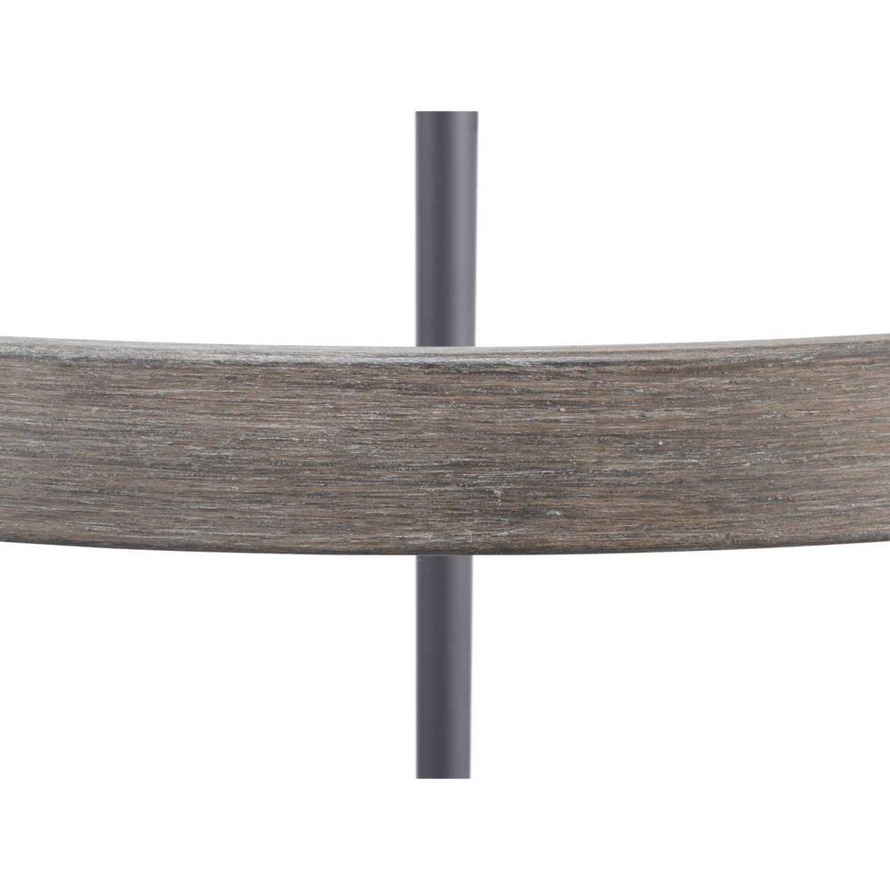 Gulliver 26" Black and Oak Five-Light Chandelier