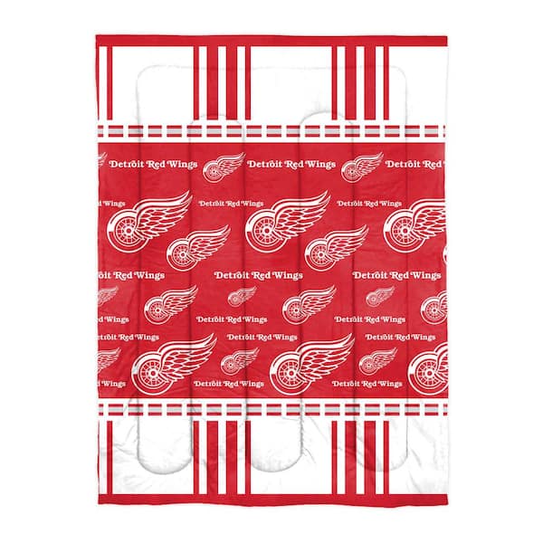THE NORTHWEST GROUP 4-Piece Multi Colored Detroit Red Wings Rotary Twin Size Polyester Bed in a Bag Set