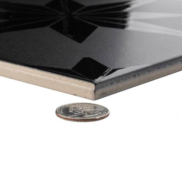 Merola Tile Stella Lustre Midnight 9 in. x 9 in. Porcelain