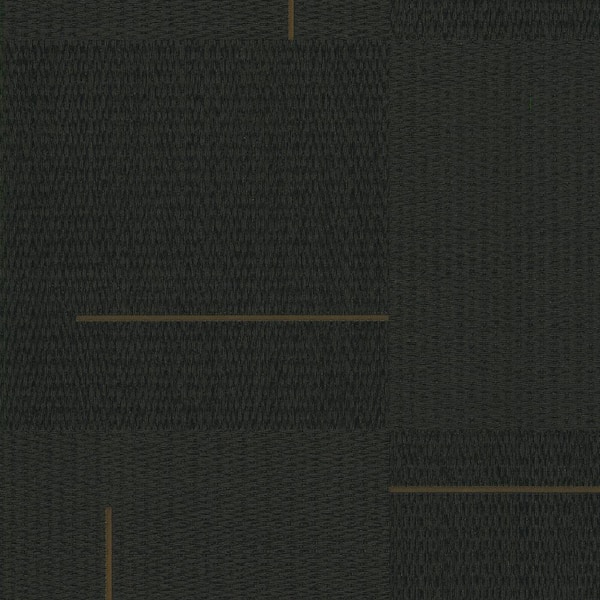 York Wallcoverings Black Geo Block Weave Geometric Vinyl Non-Pasted Wallpaper Roll