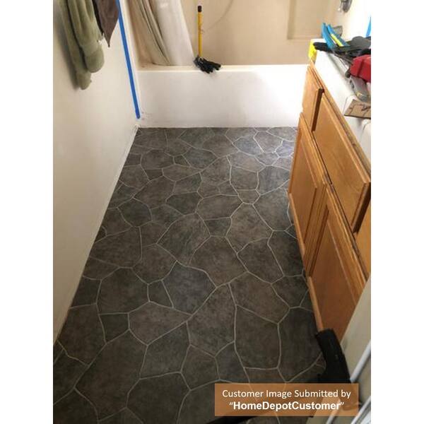 TrafficMaster Natural Paver 8 MIL x 12 ft. W x Cut to Length