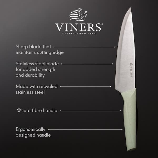 Viners Organic Natural Knife Block Set | 6-Piece
