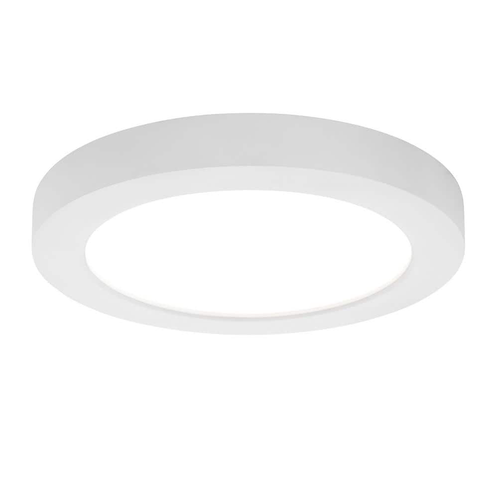 Commercial Electric Flexinstall LED 8 in. White Disklight Flush Mount Recessed Light for Home with 5CCT + DuoBright Dimming