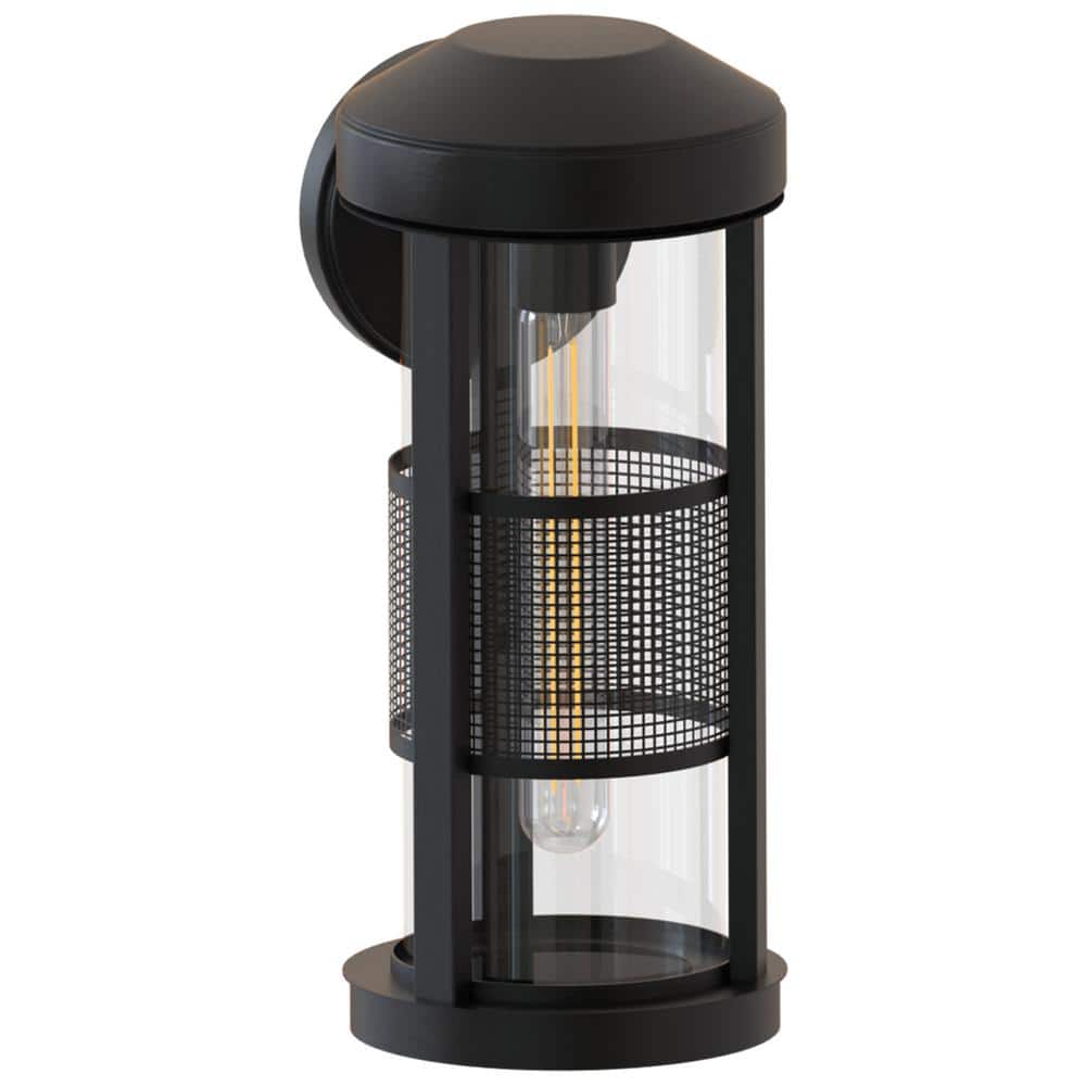 Erma 15 in. Black Outdoor Hardwired Cylinder Sconce with No Bulbs Included price history on PriceWatchPro
