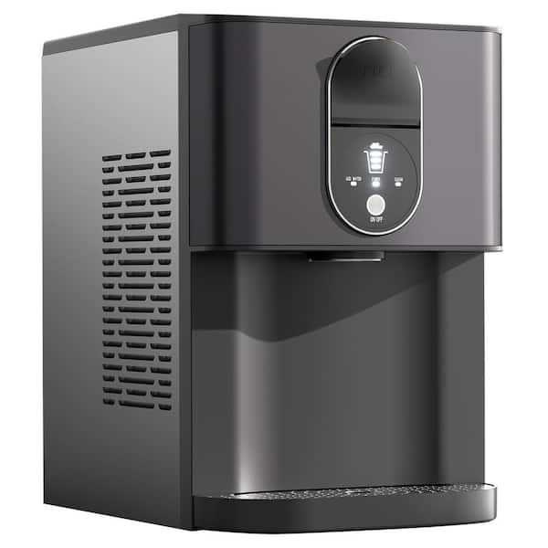 JEREMY CASS 16.9 in. Ice Production per Day(44 lb), 32 lb. Portable Ice Maker in Black with Intelligent panel and nugget maker.