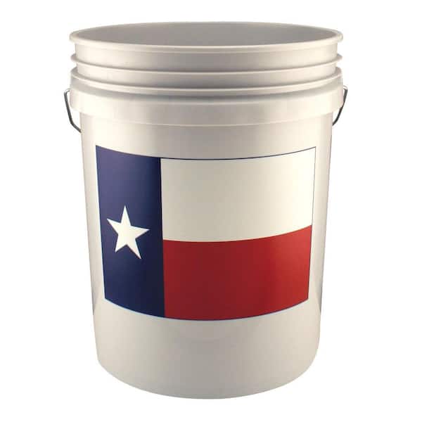 Leaktite 5 gallon Texas Flag Bucket with Foam Grip (60-Pack)