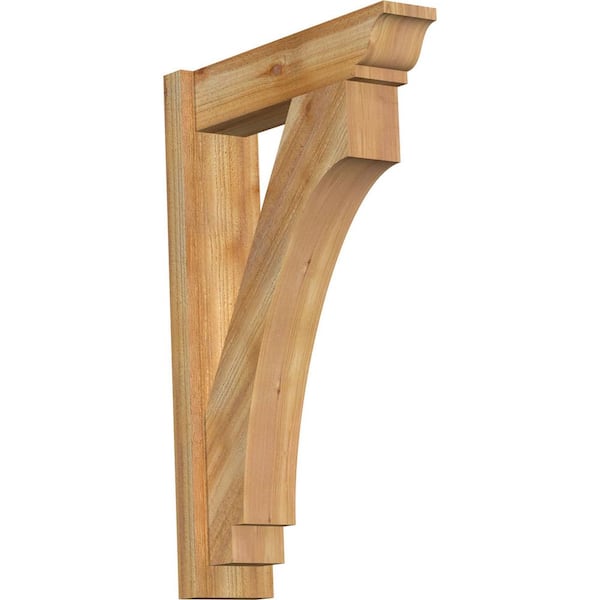 Ekena Millwork 6 in. x 34 in. x 22 in. Western Red Cedar Imperial Traditional Rough Sawn Outlooker