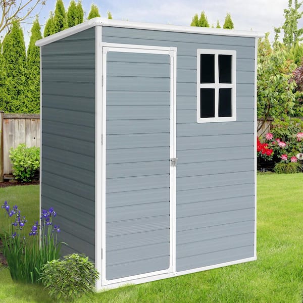 Coporesell 5 ft. x 3 ft. Resin Shed with Window (15 sq. ft. )