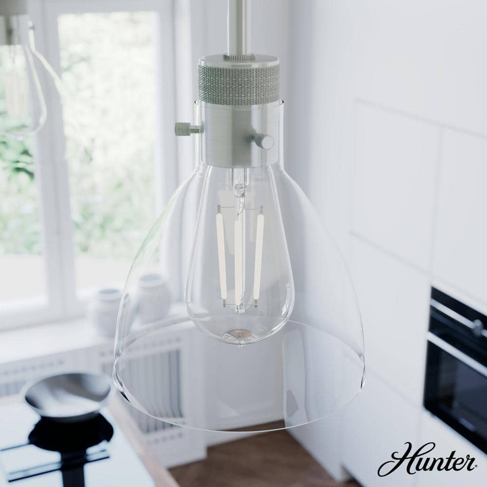 Van Nuys 1 Light Brushed Nickel Island Pendant Light with Glass Shade Dining Room Light price history on PriceWatchPro