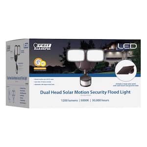 Series 9.5 Dual Voltage 0.75 Amperage Outdoor Motion Sensing Multi-Location LED Bronze 1-Pack Security Floodlight
