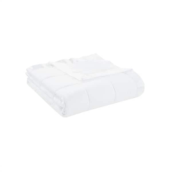 Lightweight Down Alternative Blanket with Satin Trim White Full/Queen