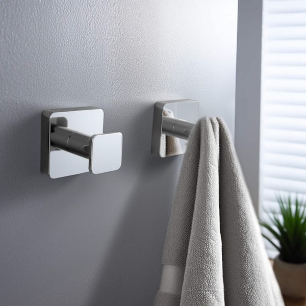 Bathroom Accessories Knob Robe/Towel Hook 3-Pieces in Chrome