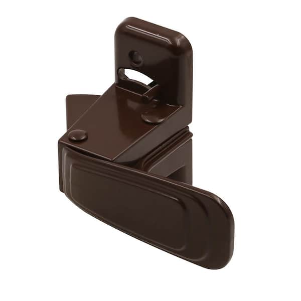 Storm and Screen Door Inside Interior Latch with Screws, Brown (Single Pack)