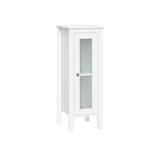 Prescott 11.75 in. W x 32 in. H x 13 in. D White Linen Cabinet Narrow Bathroom and Laundry Storage Cabinet and Organizer