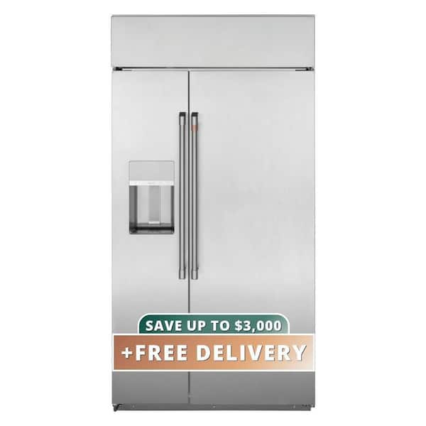 28.7 cu. ft. Smart Built-In Side by Side Refrigerator with Hands Free Autofill Dispenser in Stainless Steel, Ice Filter
