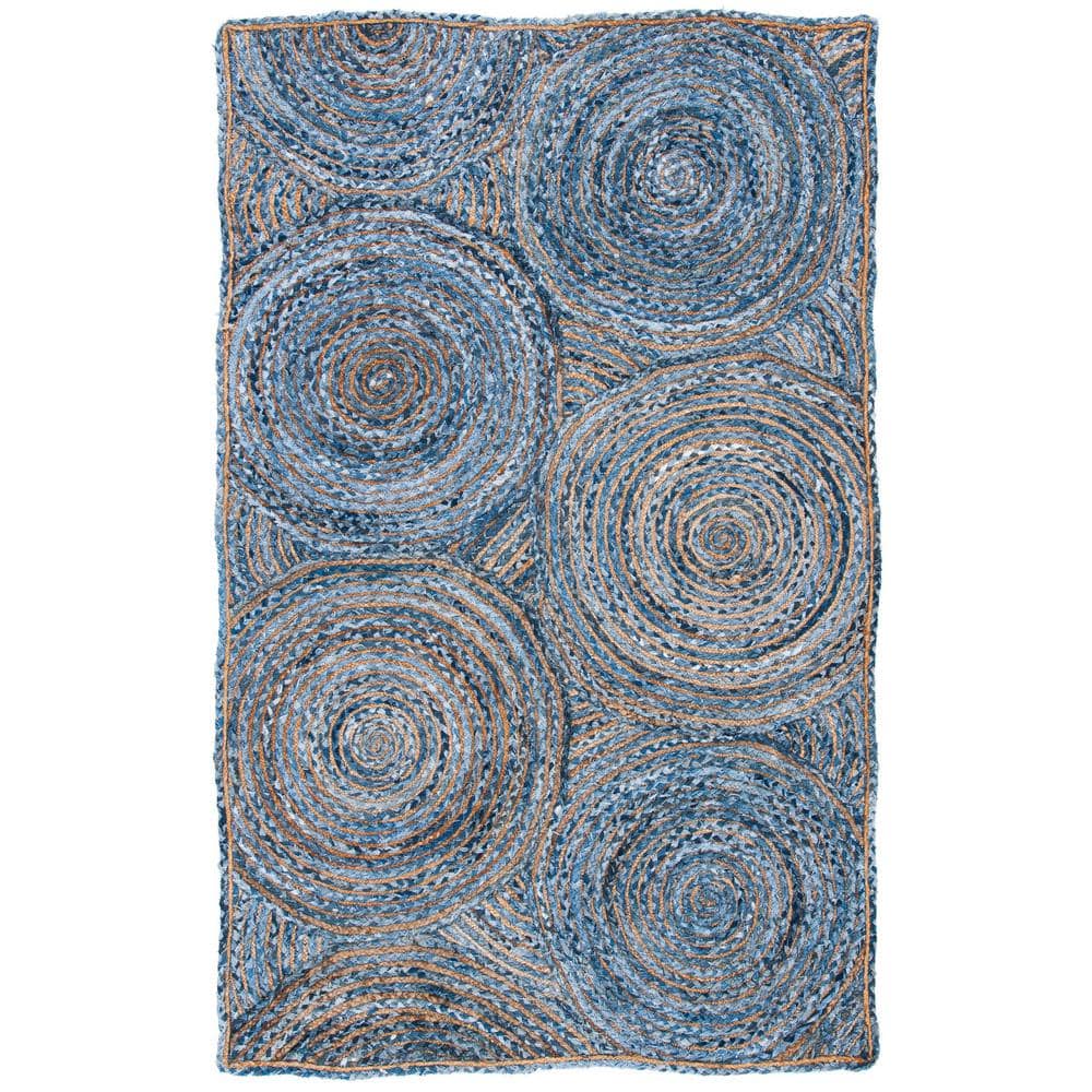 Cape Cod Blue/Natural 6 ft. x 9 ft. Abstract Circles Geometric Area Rug price history on PriceWatchPro