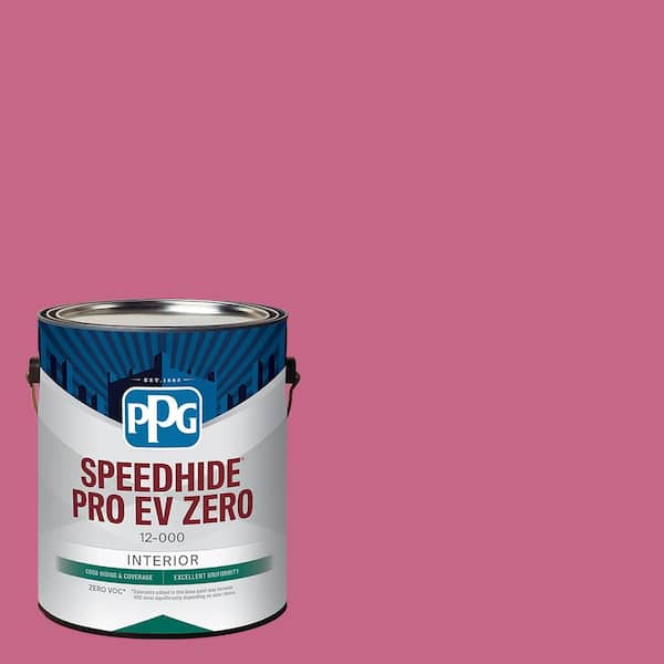 PPG Speedhide Pro EV Zero 1 gal. PPG1182-6 Geranium Pink Flat Interior Paint