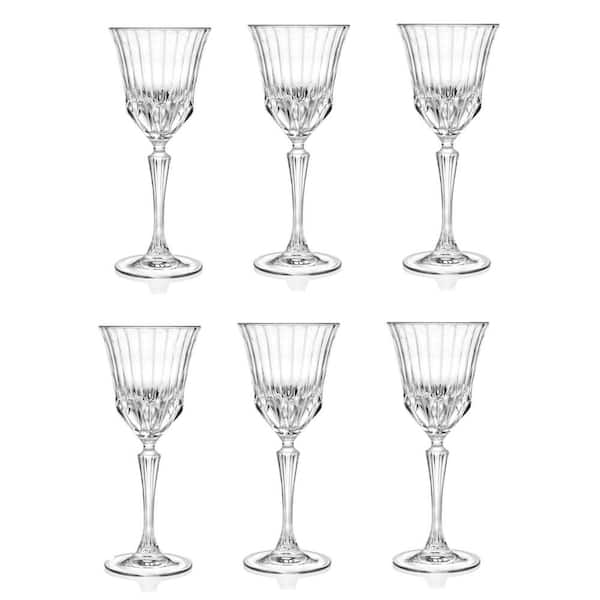 Set of 6 Boxed Linea Deg Crystal 3A Coloured Wine Glasses. 