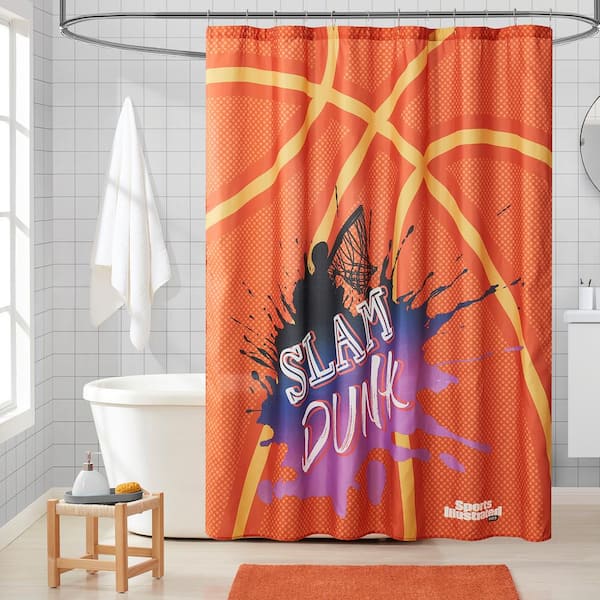 Sports Ilrated Fabric Shower Curtain 70 Quot X72 Basketball Engineered Msi020260 The