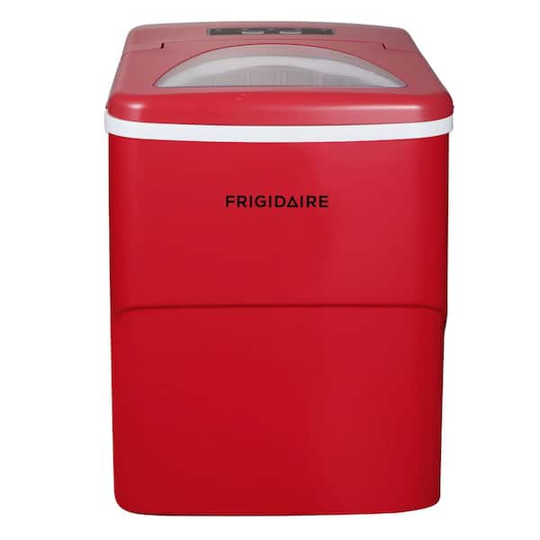 26 lbs. Freestanding Ice Maker in Red