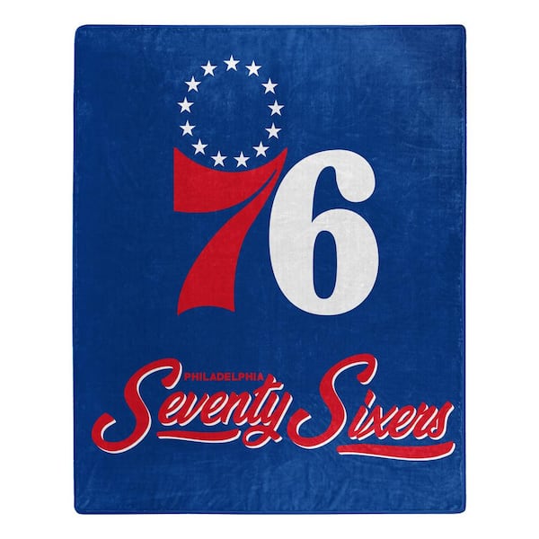 THE NORTHWEST GROUP NBA 76ers Signature Raschel Blue Throw Blanket