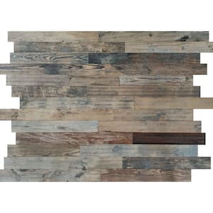Rustic Look Naturally Weathered Reclaimed Barn Wood Panels (Set of 14-Piece)