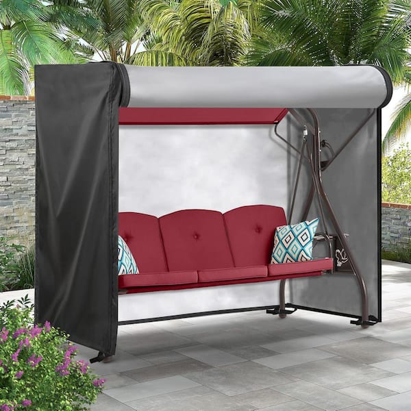 Unbranded Patio Swing Cover 59 in. Height Heavy-Duty Waterproof Dustproof Anti-UV Outdoor Garden Swing Cover