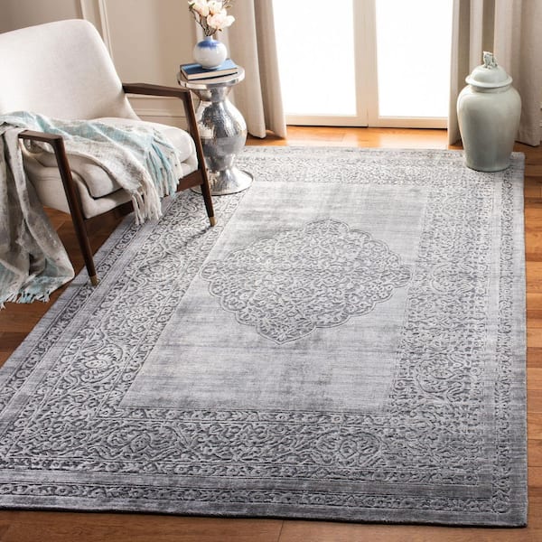 Mirage 6 ft. x 9 ft. Gray Medallion Area Rug