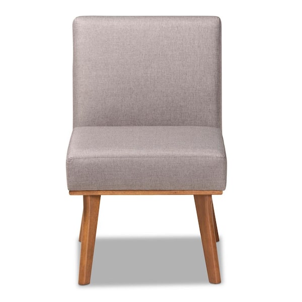 Baxton Studio Odessa Grey and walnut brown Dining Chair