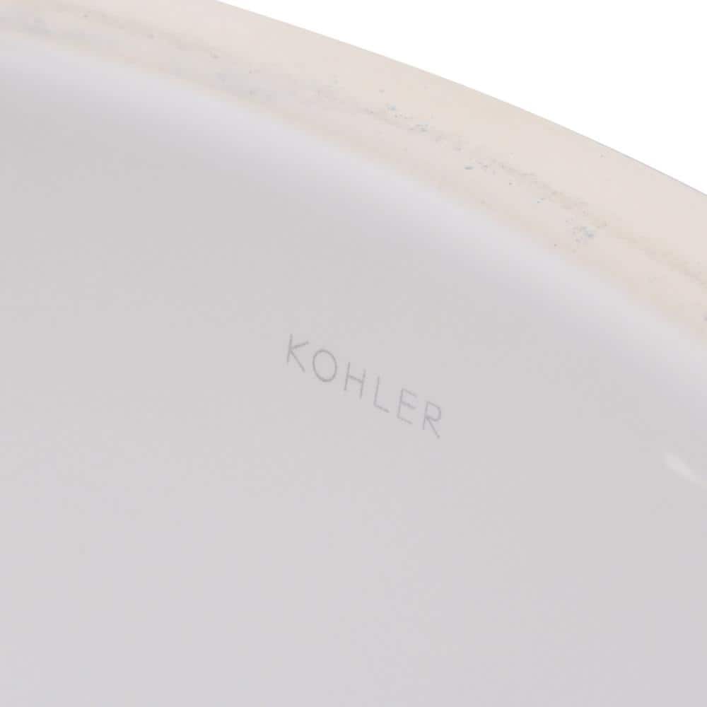 White Ceramic Oval Undermount Bathroom Sink